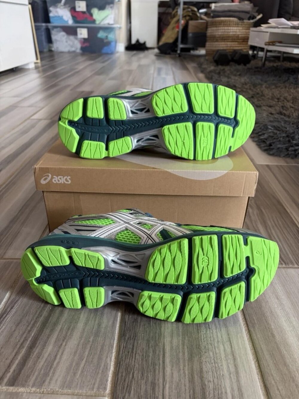 Men's ASICS GEL-SEKIRAN Sneaker - Green Gecko Pure Silver 1203A954-300 - Limited - Picture 7 of 13